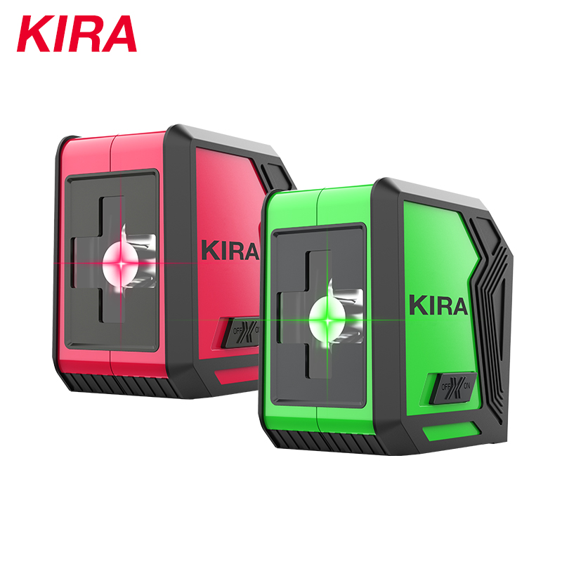 KIRA Mini Handy Green Red Light Automatic Rotary Laser Level DIY Horizontal and Vertical Cross 2 Line Mini Portable Line Level