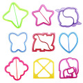 9PCS Colorful Kids Sandwich Bread Cookie Cutter