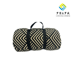 Black and brown diamond shaped woven hand towel