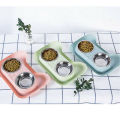 Pet Dog Cat Stainless Steel Double Bowl Feeder Non Slip Safety Material Water Food Container