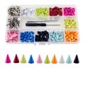 200pcs 7*10mm Colorful Painted Bullet Cone Studs And Spikes For Clothes DIY Garment Rivets For Leather Handcraft Remachadora