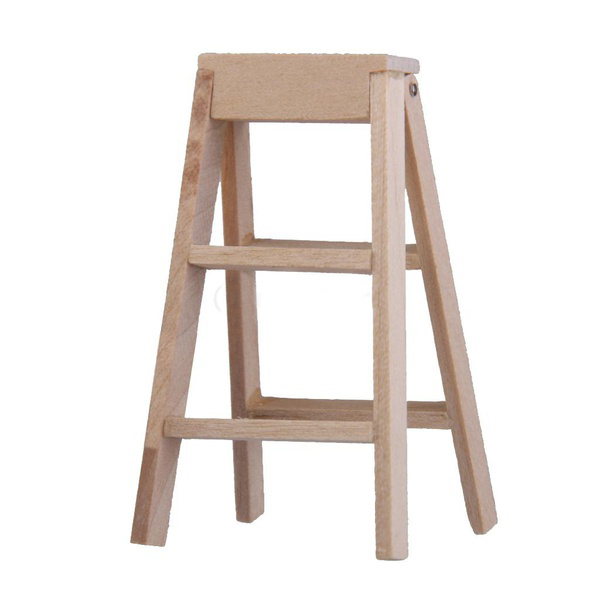 LCLL-1:12 Dollhouse Miniature Furniture Wooden Ladder