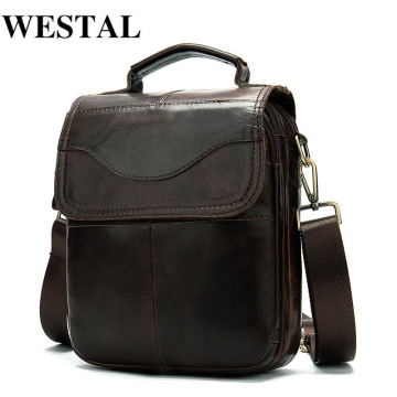 WESTAL Men's Genuine Leather Bag Crossbody Bags for Men Messenger Bag Men Leather Vintage Men's Shoulder Bags Male Handbags