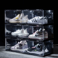 Sound Control LED Light Shoe Box Sneakers Storage Box Anti-oxidation Organizer Shoe Wall Acrylic Shoes Collection Display Rack