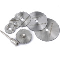 7pcs/Set 30mm Mini Diamond Saw Blade Silver Cutting Discs With 2X Connecting Shank For Dremel Drill Fit Rotary Tool