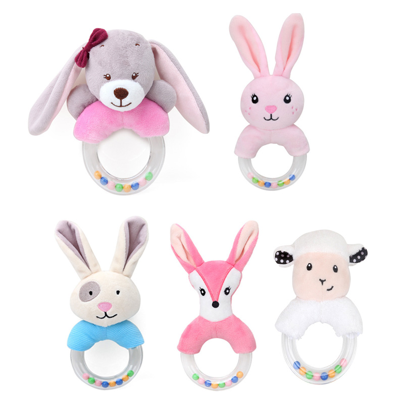 Newborn Rattle Baby Toys Cute Bear Rabbit Elephant Infant 0-12 Months Baby Toy Speelgoed Crib Mobile Toys for Baby Boy Girl