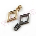 20pcs/lot, Gold Black 3# Zipper Sliders w/Rhombus Shape Pullers for Metal/Nylon Zippers Clothes /Bag/Shoes Accessories