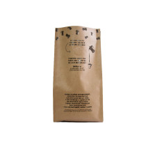 Stand Up Natural Custom Printed Gusseted Kraft Coffee Bags With Valve