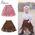 2018 Brand New Toddler Infant Child Kids Baby Girl Tassel Skirt Princess Party Short Solid A Line Fashion Clothes Wholesale 2-7T