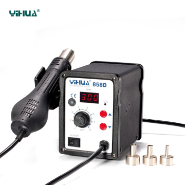 YIHUA 858D Hot Air Gun 650W SMD Rework Station LED Digital Heat Gun soldering iron Welding Repair Heat Gun Desoldering Stations