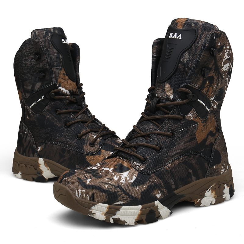 New Camo Military Boots Men Special Force Tactical Botas Outdoor Desert Non-slip Combat Shoes Waterproof Man Hiking Hunting Boot