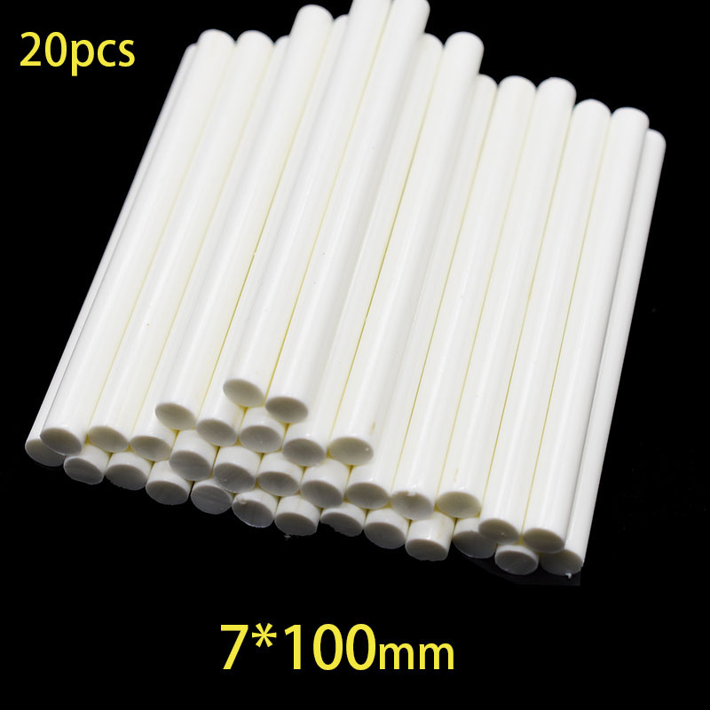 7x100mm Hot Melt Glue Sticks For 7mm Electric Glue Gun Craft DIY Hand Repair White Adhesive Sealing Wax Stick 20Pcs/Lot