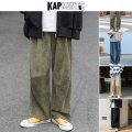 KAPMENTS Men Corduroy Harajuku Wide Leg Pants 2020 Overalls Mens Japanese Streetwear Sweatpants Male Korean Casual Joggers Pants