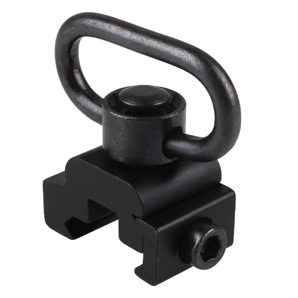 QD Sling Swivel Mount Push Button 1-1/4" 20mm Weaver or Picatinny Rail Mounted Quick Release Sling Ring Set Adapter Hunting
