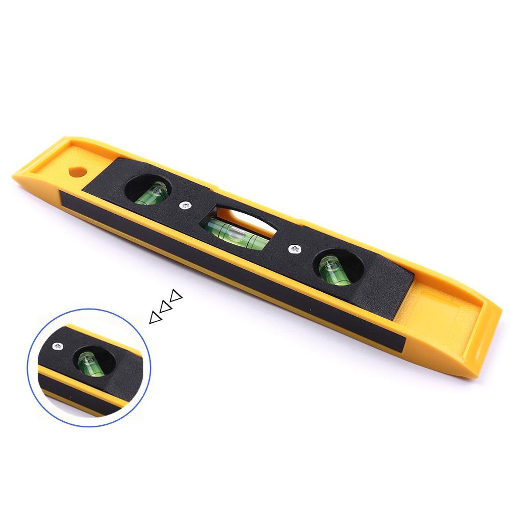 Hot 230mm 9.06inch Spirit Level Bubble Ruler Magnetic 3 Level Bubble Vertical Horizontal 45 degree Level Measuring Instruments