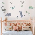 Cartoon Watercolor Dinosaurs Wall Sticker Poster Animals Vinyl Wall Decals for Kids Room Boys Children Mural DIY Home Decor