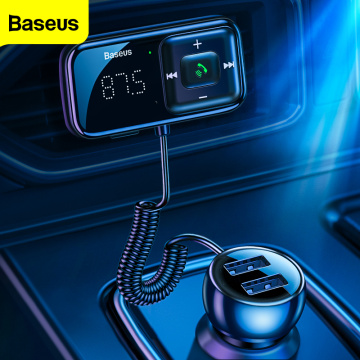 Baseus Car FM Transmitter Bluetooth 5.0 3.1A USB Car Charger AUX Handsfree Wireless Car Kit Auto FM Radio Modulator MP3 Player