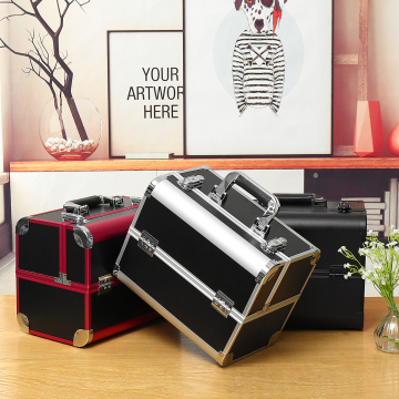 Portable Professional Cosmetic Bag Suitcases For Cosmetics Large Capacity Women Travel Makeup Bags Box Manicure Cosmetology Case