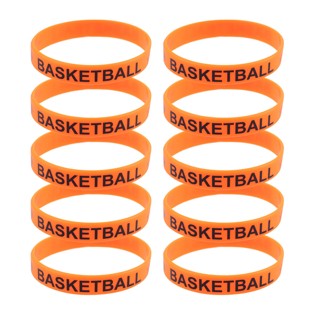 20pcs Basketball Letter Printing Bracelet Toy Wrist Straps Creative Wristbands Dress up Accessary Party Supplies