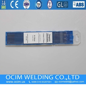 10PCS Blue TIG Welding Tip 2% Lanthanated Tungsten Electrode WL20 1.6*175mm 1/16*6.88 Inches