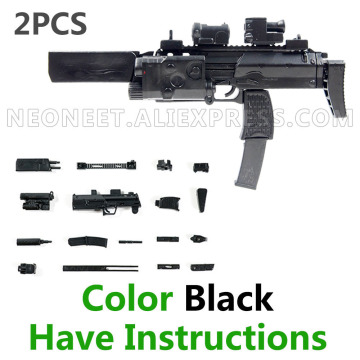 1:6 Avatar Assembly 4D Gun Model 1/6 Assault Submachine Gun MP7 Soldier Weapon Plastic Seal SBS SAS DAM Toys Hot Toys SWAT