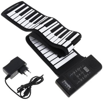 Flexible Digital Display 61Keys 128 Tones 128 Rhythms Children Electronic Roll Up Piano Built-in Speaker Electronic Organ