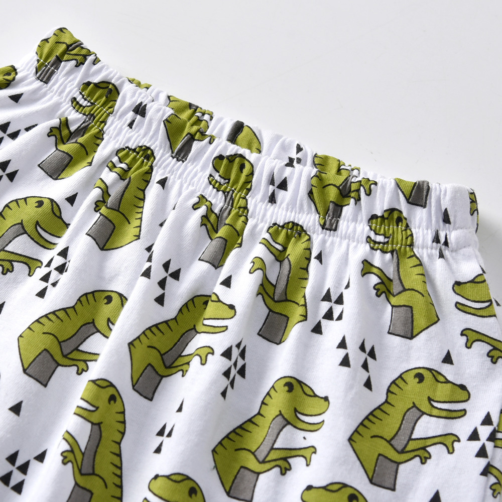 New 2020 Baby Boy Clothes Summer Short Sleeve Cartoon Dinosaur T-shirt+Pants Infant Clothing Toddler Baby Set