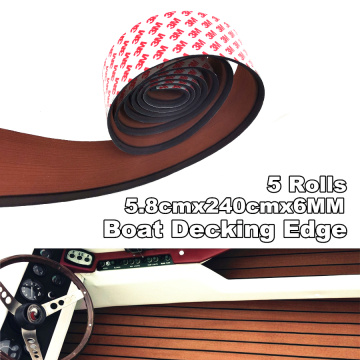 5 Pieces EVA Foam Teak Decking Sheet Boat Yacht Marine Flooring Mat 94.5x2.2''
