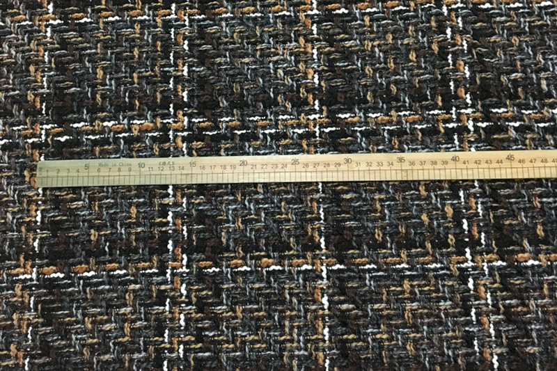 Brown Color Thick Wool Tweed Fabric 50x145cm Yarn Dyed Braided Tweed Fabric For Women's Overcoat Warm Tweed Coat Fabric