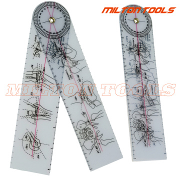 3pcs/lot Spinal goniometer distal radioulnar joint ruler medical ruler Angle protractor Bone measurements feet