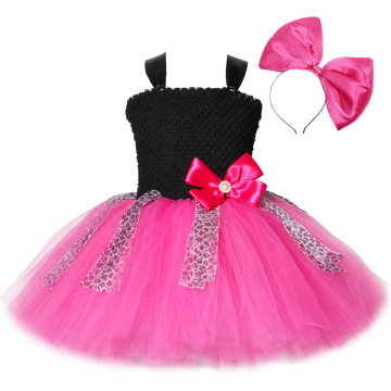 Lol Girls Tutu Dress Bow Leopard Cute Tulle Princess Birthday Party Dress Girl Kids Carnival Halloween Lol Dolls Cosplay Costume