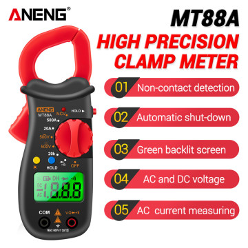 ANENG MT88A Digital Clamp Meter Multimeter DC/AC Voltage AC Current Tester Frequency Capacitance NCV Test