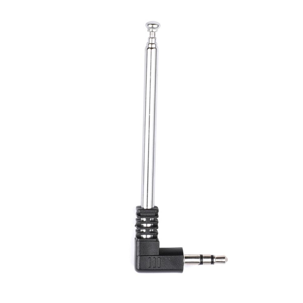 3.5mm Jack Replacement FM Antenna Radio 4 Sections TV Antenna Telescopic Rotatable Antenna Aerial For FM Radio Mobile Phone