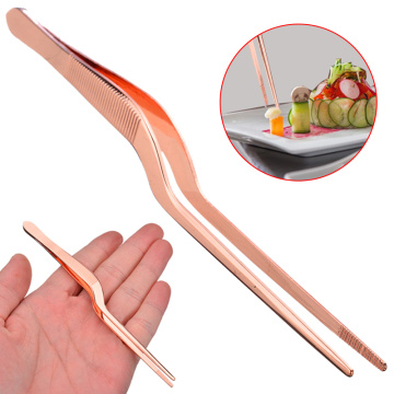 Stainless Steel Barbecue Tongs Chef Tweezer Kitchen Tools Food Tweezer BBQ Clips Accessorie Parts 13.9cm