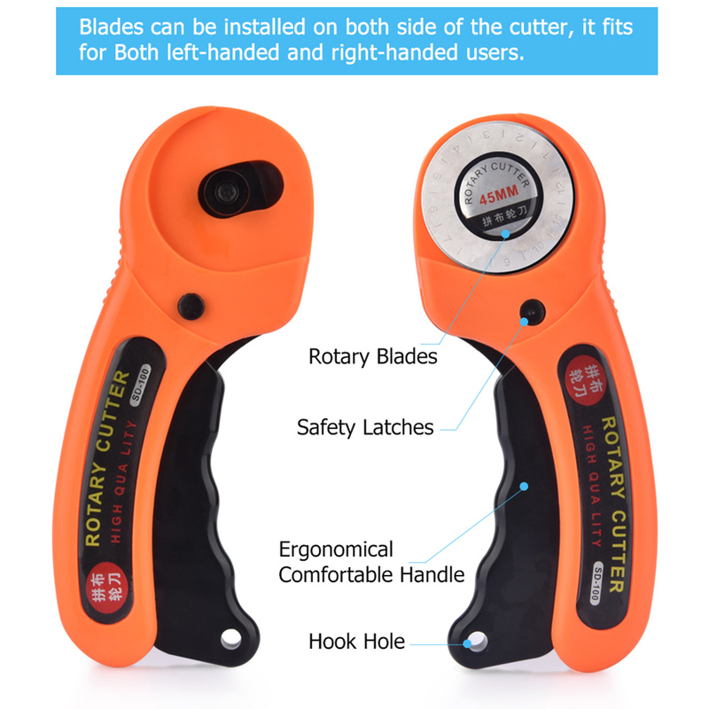 Highly Effective 45 Mm Rotary Cutter Premium Quilters Sewing Quilting Fabric Cutting Craft Tool