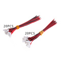 2020 New Parts 20Pair Micro For JST PH 1.25 2 PIN Male Female Plug Connector With Wire Cables 100mm