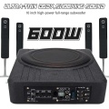 10 Inch 600W Car Subwoofer Car Audio Slim Under Seat Active Subwoofer Bass Amplifier Speaker Car Amplifier Subwoofers Woofer 12V