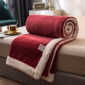 Claroom Solid Weighted Blanket Winter Thick Warm Blanket Coral Fleece Double-sided Blanket For Bed XP29#