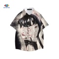 Japan Horror Manga Junji Ito Shirt 3D Printed Tomie Girl Hawaiian Shirt Summer Casual Beach Shirts Short Sleeve Oversized Tops