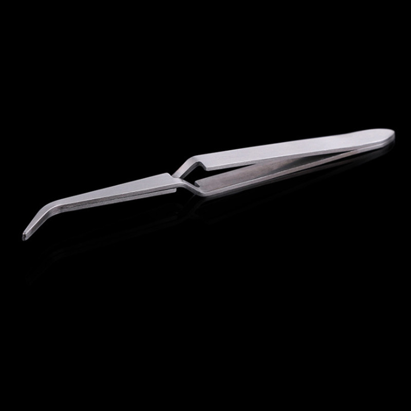 Stainless Steel Cross Action Tweezers Nail Styling Clip Manicure Nail Art Tools Shaping Tweezer Acrylic UV Gel Curve Fixed Pinch
