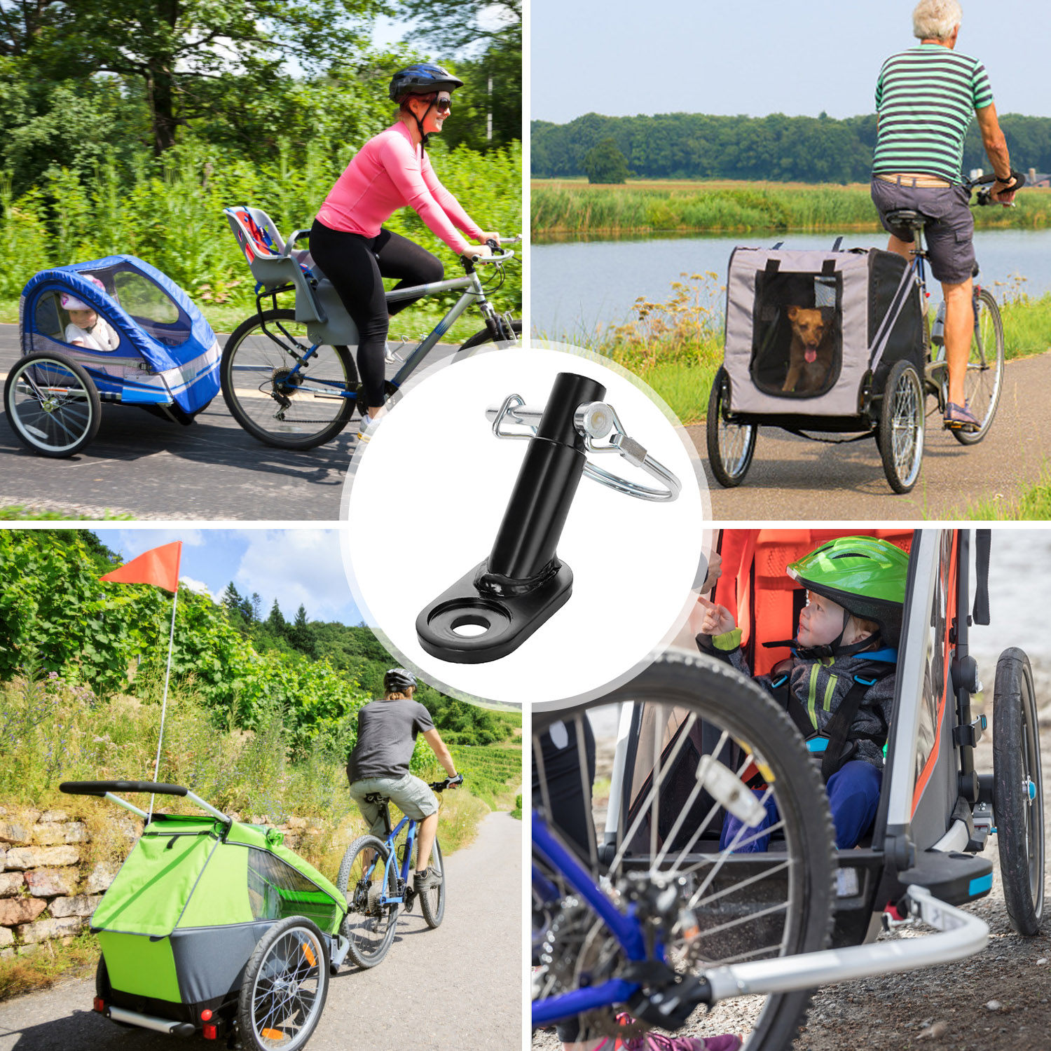 Universal Bicycle Accessories Trailer Bike Trailer Hitch Baby Pet Hitch Linker Connector Bicycle Rear Rack Accessories