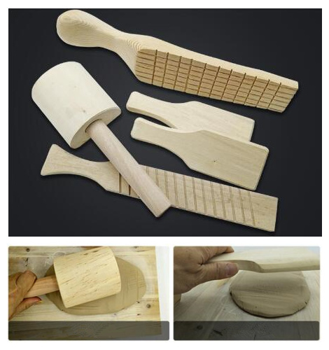 Solid wood clay clapper mud board ceramic clay tools Pottery Clay Molding Tool DIY Clay Crafts Multifunction Ceramics Accessorie