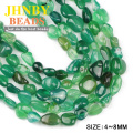 JHNBY Green carnelian Irregular Gravel chips Loose beads Natural Stone women Jewelry bracelet making DIY Accessories Wholesale