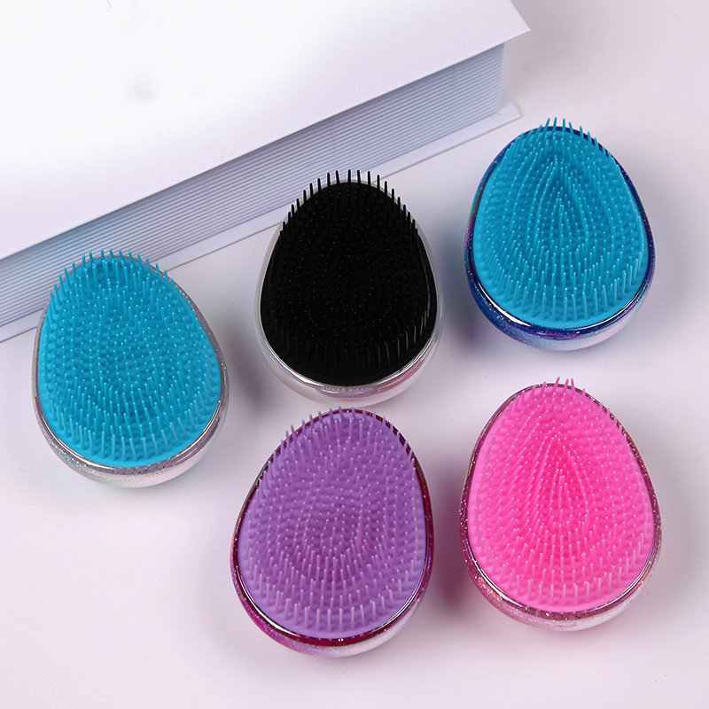 1PC Hair Brush Comb Egg Round Shape Soft Styling Tools Hair Brushes Detangling Comb Salon Hair Care Comb For Travel