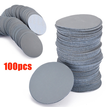 100pcs Sanding Discs 3inch 75mm Flocking Gray Sandpapers Dry Wet Disk 3000 Grit Abrasive Tool
