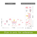 Cute cartoon wall stickers fantasy unicorn pattern stickers girly style baby bedroom home decoration QT1569