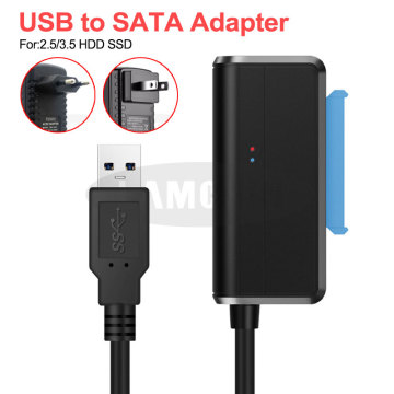 USB 3.0 SATA 3 Cable Sata To USB Adapter Plug and play 22 Pin Sata III Cable Support 2.5 or 3.5 Inch External SSD HDD Hard Drive