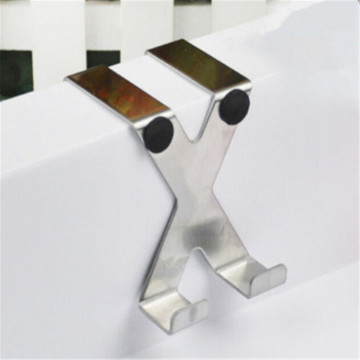 New Stainless Steel Over the Door X Dual Hanger Hook Drawer Cabinet Towel Holder