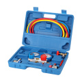 YS-027 Refrigerant Gauge Kit Manifold Dual Gauges Set Refrigeration Equipment Pressure Measuring Tool Kit with 3 Recharge Hoses