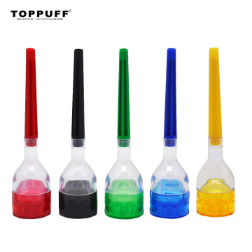 TOPPUFF Cone Artist Multi-function Funnel Plastic Grinder 3 Parts Tobacco Herb Spice Crusher Hand Cracker Miller Cone Roller